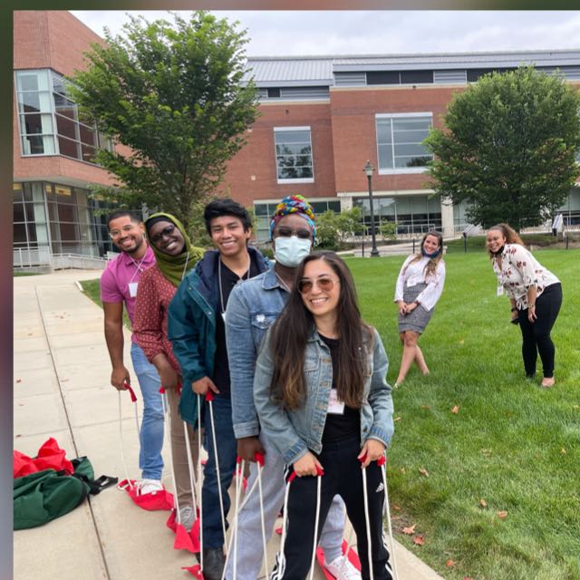 DRIVES students doing a team building exercise