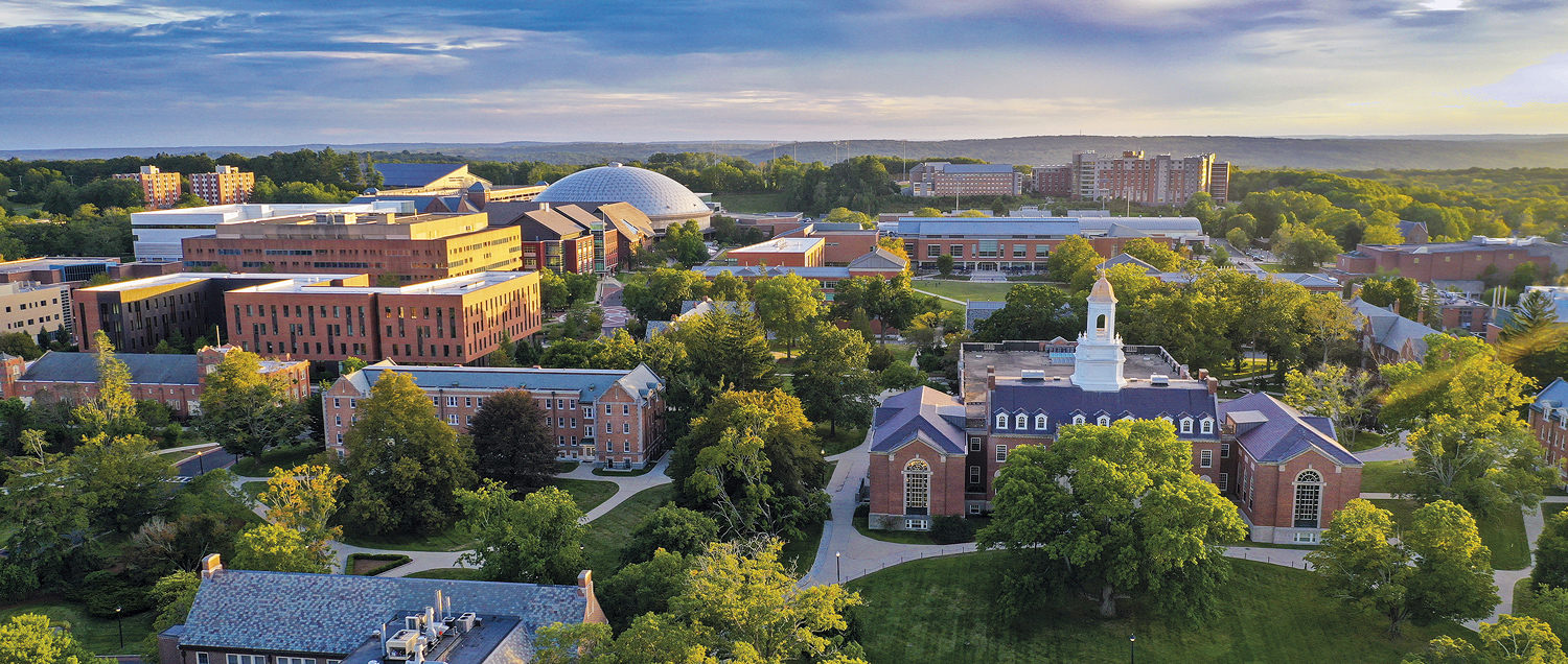 aerial view of uconn