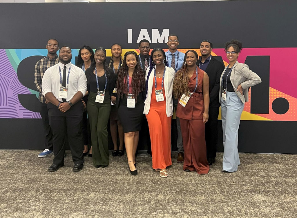 group photo of national society of black engineers members